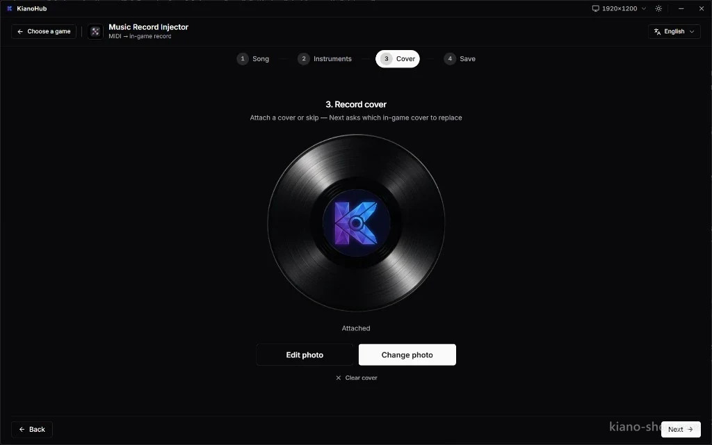Heartopia Music Record Injector — แนบรูปเป็นปกแผ่นเพลงในเกม